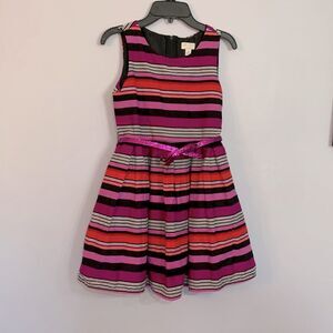 THE CHILDRENS PLACE | Girls Pink Red Purple Striped Fancy Dress